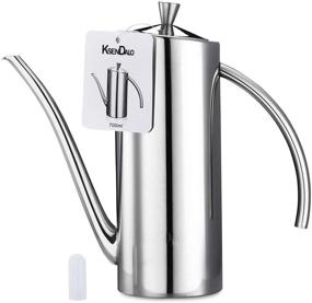 img 3 attached to KSENDALO 24oz Stainless Steel Olive Oil Dispenser: Drip-Free & Everyday-Use, Silver