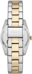 img 2 attached to ⌚ Нарядный женский кварцевый часы DKNY из золотистой нержавеющей стали