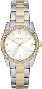 img 4 attached to ⌚ Нарядный женский кварцевый часы DKNY из золотистой нержавеющей стали