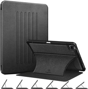 img 4 attached to 🔲 CaseBot Magnetic Stand Case for iPad Pro 11-inch (3rd Gen) 2021 - Shockproof Soft TPU Cover w/ Pencil Holder, Multiple Viewing Angles – Also Compatible with iPad Pro 11" 2nd Gen 2020 / 1st Gen 2018, Black