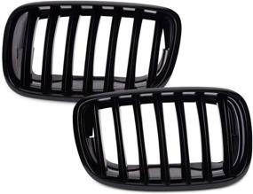 img 2 attached to 🖤 Glossy Black Front Hood Bumper ABS Plastic Grille for 2007-2013 X5 (E70) by LONGKEES