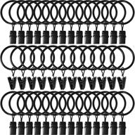 amzseven 40 pcs curtain rings with clips - vintage black, 1.26 inch interior diameter - fits up to 1 inch curtain rod logo
