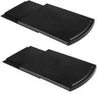 countertop storage sliding tray mat for kitchen appliances - bpa free base 🔁 with smooth wheels - 2 pack, 12-inch - ideal for blender, toaster, coffee maker (black) логотип