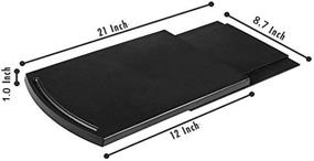 img 3 attached to Countertop Storage Sliding Tray Mat for Kitchen Appliances - BPA Free Base 🔁 with Smooth Wheels - 2 Pack, 12-inch - Ideal for Blender, Toaster, Coffee Maker (Black)