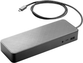 img 2 attached to 🔌 Black USB-C Universal Docking Station for HP Chromebook 14 G4, EliteBook 1040 G4, ZBook Studio G3 Mobile Workstation & More - HP 1MK33UT#ABA