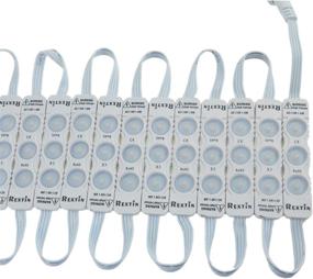 img 3 attached to Rextin Супер яркий 110V 100 штук Новая модель 2835 3 LED модуль Тёплый белый 120-150LM на модуль Влагозащитное декоративное освещение для буквенных вывесок Рекламные знаки с задней стороны на клейкой ленте (теплый белый)
