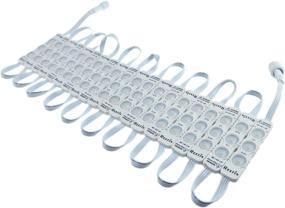 img 1 attached to Rextin Супер яркий 110V 100 штук Новая модель 2835 3 LED модуль Тёплый белый 120-150LM на модуль Влагозащитное декоративное освещение для буквенных вывесок Рекламные знаки с задней стороны на клейкой ленте (теплый белый)