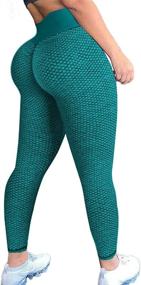 img 4 attached to SLIMBELLE Workout Leggings Cellulite Textured Outdoor Recreation