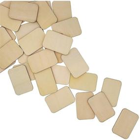 img 1 attached to 🔲 Bright Creations 2x3 Inch Unfinished Wood Rectangles for Crafts - 60 Pack