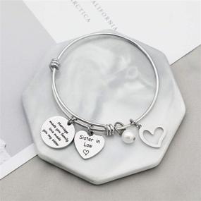 img 1 attached to Marriage Made Us Family, Love Made You My Sister: Sister 💍 in Law Bracelet, the Perfect Wedding Gift for the Sister of the Groom