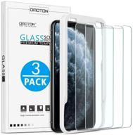 omoton tempered glass screen protector compatible apple iphone inch pack logo