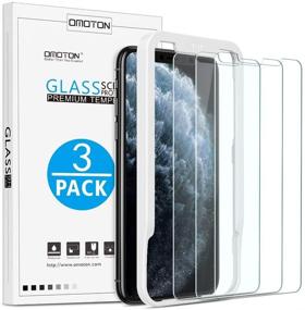 img 4 attached to OMOTON Tempered Glass Screen Protector Compatible Apple IPhone Inch Pack