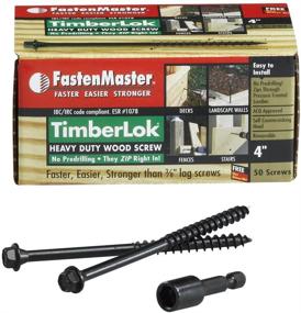 img 3 attached to 🔩 FastenMaster FMTLOK04 TimberLOK Heavy Duty 50 Count - Superior SEO-Optimized Timber Screws!