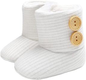 img 4 attached to Nomere Unisex Baby Winter Buttons Snow Boots: Soft Sole, Non Slip, Warm Booties – Perfect for Toddler Prewalker, Newborns & Crib Shoes