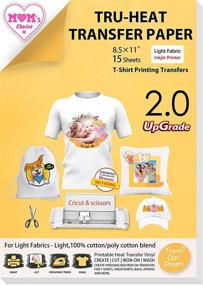 img 4 attached to 👕 Upgraded Iron-on Heat Transfer Paper for T-Shirts - 15 Sheets, 8.5x11 Inches | PrintaTrans Inkjet Printable Vinyl for Light Fabrics (TOD-4-15)