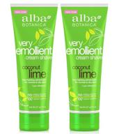 🪒 experience smooth shaving with alba botanica very emollient shave cream coconut lime 8 oz (2-packs) logo