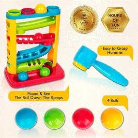 img 2 attached to 🔨 Durable Pound A Ball - Award Winning Stacking Toy for Montessori Early Development - Fun STEM Educational Toy for Toddlers & Kids - Great Birthday Gift