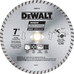 img 2 attached to 🔪 Durable and Precise Cutting with DEWALT Diamond Blade for Block and Brick, 7-Inch (DW4712)