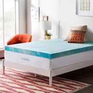 🛏️ enhance your sleep comfort with linenspa's queen size 4 inch gel swirl memory foam topper logo