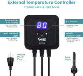 img 1 attached to 🐠 hygger 200W Aquarium Heater: Submersible Fish Tank Heater for 15-30 Gallon Tank with LED Digital Temperature Controller