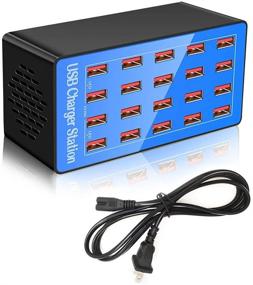 img 4 attached to 💡 Высокоемкостная USB Зарядная станция, 20-портовая 100W/20A Мульти USB Зарядная станция для смартфонов, планшетов и других USB устройств - эффективное решение для зарядки.