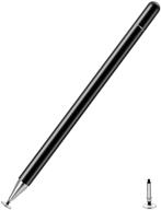 kimzy elegantpen disc stylus pen: premium touch screen digital pencil for smart phones and tablets - black logo