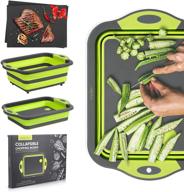 🔪 multifunctional collapsible cutting board: cutting, chopping, washing, and more! logo