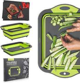 img 4 attached to 🔪 Multifunctional Collapsible Cutting Board: Cutting, Chopping, Washing, and More!