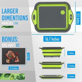 img 3 attached to 🔪 Multifunctional Collapsible Cutting Board: Cutting, Chopping, Washing, and More!