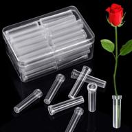 🌸 floral water tubes: clear plastic flower vials for arrangements - 48 pieces (7 cm length) logo