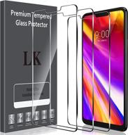 премиум lk 4-pack закаленное стекло защитного экрана для lg g7 thinq - твердость 9h, совместимо с чехлами логотип
