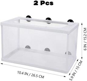 img 1 attached to 🐠 POPETPOP Large Size Fish Hatchery Breeder Box - 2pcs Aquarium Separation Net, Nylon Incubator Mesh
