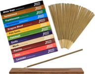 premium natural choice incense gift pack - 12 fragrances with wooden burner: dragon's blood, white sage, palo santo, sandalwood, frankincense, myrrh, lavender, nagchampa, patchouli, rose, passion & exotic логотип