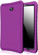 📱 fintie purple silicone case for samsung galaxy tab a 10.1 (2016 no s pen version), honeycomb series lightweight shockproof cover with anti-slip grip, kid-friendly design for tab a 10.1 inch (sm-t580/t585/t587) logo