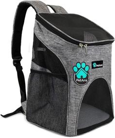 img 4 attached to 🐾 Premium Pet Carrier Backpack for Small Cats and Dogs - Ventilated Design, Safety Strap, Buckle Support - Ideal for Travel, Hiking & Outdoor Use - PetAmi