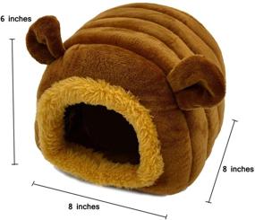 img 2 attached to KAMEIOU Small Animal Bed - Cozy Bedding for Hamsters, Hedgehogs, Guinea Pigs, Chinchillas, Snakes, and Rats - Washable and Warm Habitat Nest Cube Cave for Small Pets