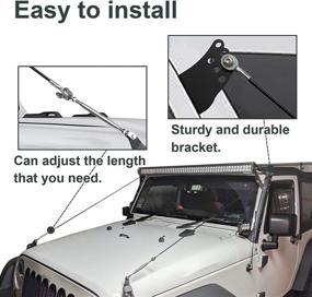 img 2 attached to 🚙 Enhance Your Jeep Wrangler's Off-Roading Experience with KOLEMO Limb Risers Kit - Ultimate Jungle Protector and Obstacle Eliminator Rope for 1997-2019 JK/TJ/JL Models