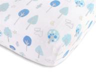 🌿 swaddledesigns blue forest cotton muslin fitted crib sheet/toddler sheet: super soft and breathable nursery bedding logo