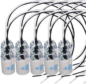 img 4 attached to 💡 Ceramic Chandelier Incandescent Sockets: 10 Pack for Enhanced Lighting Solutions