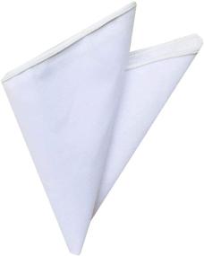 img 1 attached to Cotton Pocket Square Solid Handkerchief Men's Accessories for Handkerchiefs