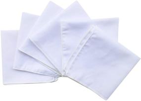 img 3 attached to Cotton Pocket Square Solid Handkerchief Men's Accessories for Handkerchiefs