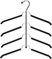 👚 chrome & foam blouse hanger by whitmor - 4-tier design in chrome & black logo