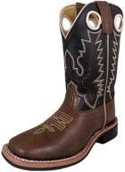 stylish and sturdy: smoky mountain children's stitched western boys' shoes logo