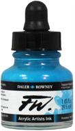 daler rowney acrylic artists dropper top turquoise logo