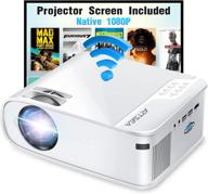 📽️ artsea 5g wifi projector for iphone, native 1080p projector 9500l full hd projector outdoor video projector 300"", smartphone sync & 4k compatible projector with laptop/tv stick/hdmi/ps4 logo