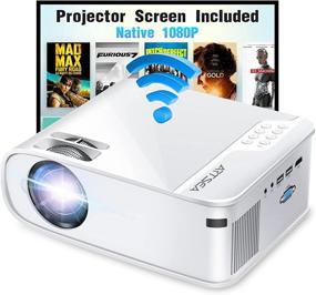 img 4 attached to 📽️ ARTSEA 5G WiFi Projector for iPhone, Native 1080P Projector 9500L Full HD Projector Outdoor Video Projector 300"", Smartphone Sync & 4K Compatible Projector with Laptop/TV Stick/HDMI/PS4