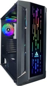 img 4 attached to 🖥️ Apevia Matrix-BK Mid Tower Gaming Case: Tempered Glass, USB3.0/USB2.0/Audio Ports, 4x RGB Fans, Black Frame