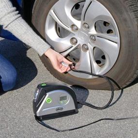 img 2 attached to Compact and Portable Slime 40051 Digital Tire Inflator: Efficient 12-Volt Air Compressor Pump with Auto Shutoff Technology