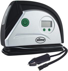img 4 attached to Compact and Portable Slime 40051 Digital Tire Inflator: Efficient 12-Volt Air Compressor Pump with Auto Shutoff Technology