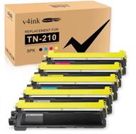 🖨️ v4ink tn210 tn-210 toner cartridge replacement, 5 pack (2kcmy) - compatible with brother hl-3070cw, hl-3075cw, hl-3040cn, hl-3045cn, dcp-9010cn, mfc-9320cw, mfc-9325cw, mfc-9010cn, mfc-9125cn printers logo